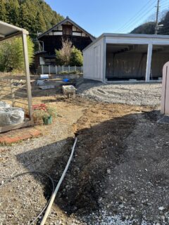 原市場現場  EV電源取り付け工事