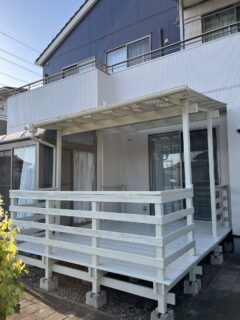 Y様 ウッドデッキペンキ塗り最終日